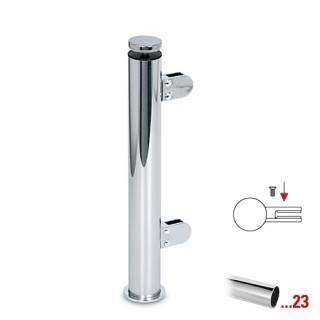 Chroom design linker staander, model 110, Ø 25,4 mm (1")