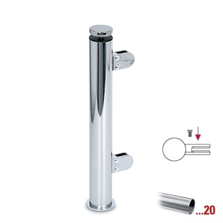 RVS design linker staander, model 110, Ø 38,1 mm (1,5")