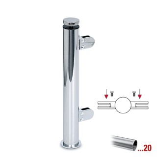 RVS design midden staander, model 110, Ø 38,1 mm (1,5")