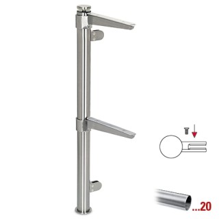 RVS design linker staander, model 112, Ø 25,4 mm (1")
