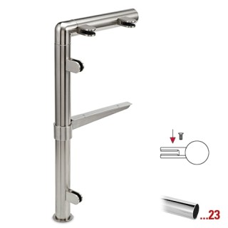 Chroom design rechter staander, model 131, Ø 25,4 mm (1")