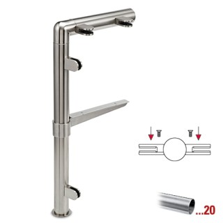 RVS design midden staander, model 131, Ø 38,1 mm (1,5")