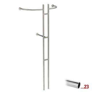 Chroom design kapstok Ø 25,4 mm, model 720