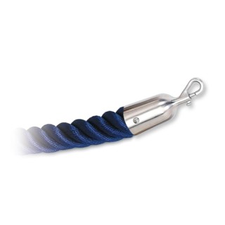 RVS design hennep koord blauw Ø 40 mm met 2 koordhaken ​lengte ca. 1500 mm