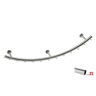 Chroom design kapstok 1250 mm Ø 38,1 mm, model 711