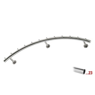 Chroom design kapstok 750 mm Ø 38,1 mm, model 712