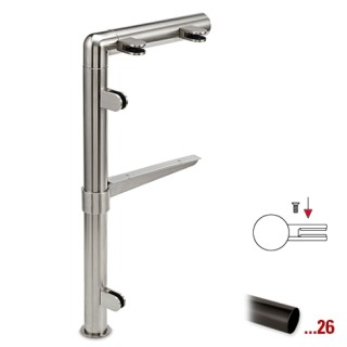 Antraciet design linker staander, model 131, Ø 38,1 mm (1,5")
