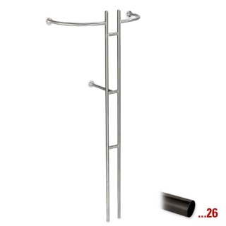 Antraciet design kapstok Ø 25,4 mm, model 720