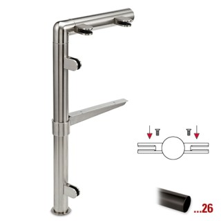 Antraciet design midden staander, model 131, Ø 25,4 mm (1")