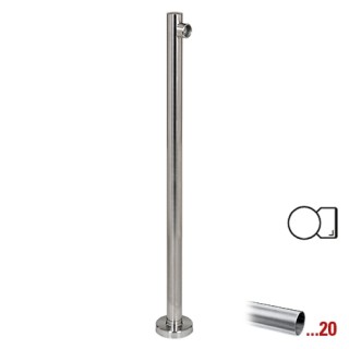 RVS design eindstaander Ø 50,8 mm (2“) ​voor Geleidingssysteem 831