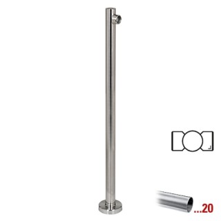 RVS design middenstaander Ø 50,8 mm (2“) ​voor Geleidingssysteem 831