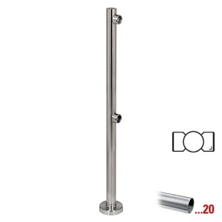 RVS design middenstaander Ø 50,8 mm (2“) ​voor Geleidingssysteem 832