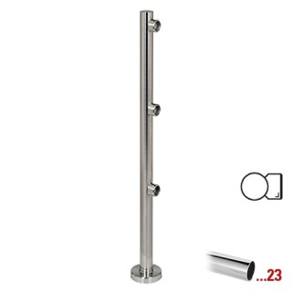 Chroom design Eindstaander Ø 50,8 mm (2“) ​voor Geleidingssysteem 833