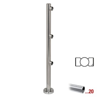 RVS design middenstaander Ø 50,8 mm (2“) ​voor Geleidingssysteem 833