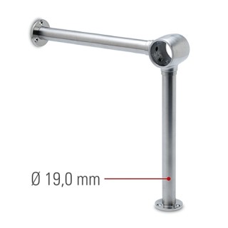 RVS design voetsteun model 2120 Ø 25,4 mm (1")