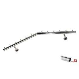 Chroom design kapstok 750 mm Ø 38,1 mm, model 714