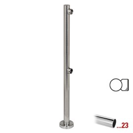 Chroom design eindstaander Ø 50,8 mm (2“) ​voor Geleidingssysteem 832