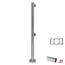 Chroom design middenstaander Ø 50,8 mm (2“) ​voor Geleidingssysteem 832