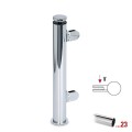 Chroom design rechter staander, model 110, Ø 25,4 mm (1")