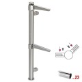 Chroom design 45° hoekstaander, model 112, Ø 25,4 mm (1")