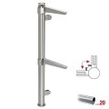 RVS design 90° hoekstaander, model 112, Ø 25,4 mm (1")