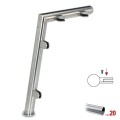 RVS design linker staander, model 120, Ø 38,1 mm (1,5")