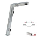 RVS design midden staander, model 122, 35 x 35 mm