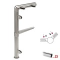 Chroom design 45° hoekstaander, model 131, Ø 38,1 mm (1,5")