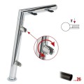 Antraciet design linker staander, model 121, Ø 38,1 mm (1,5")