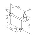 RVS design voetsteun model 107 buis Ø 50,8 mm
