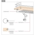 RVS design glazenhouder 7 rails, L 300 mm