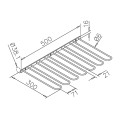 RVS design glazenhouder 7 rails, L 300 mm