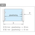 Chroom design 45° hoekstaander, model 111, Ø 38,1 mm (1,5")