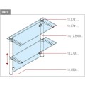 RVS design linker staander, model 112, Ø 25,4 mm (1")