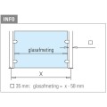 RVS design midden staander, model 122, 35 x 35 mm