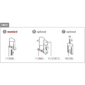 Antraciet design linker staander, model 131, Ø 38,1 mm (1,5")