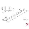 Antraciet design kapstok 1250 mm Ø 38,1 mm, model 710