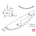 Chroom design kapstok 1250 mm Ø 38,1 mm, model 711