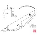 Chroom design kapstok 1000 mm Ø 38,1 mm, model 712