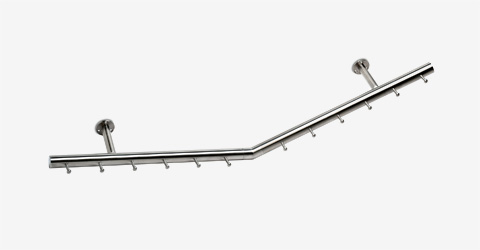 RVS design kapstok 750 mm Ø 38,1 mm, model 714