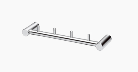 Handdoekrek met 4 vaste pinnen RVS geborsteld